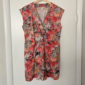 Athleta Pink Floral Shorts Romper Size Small